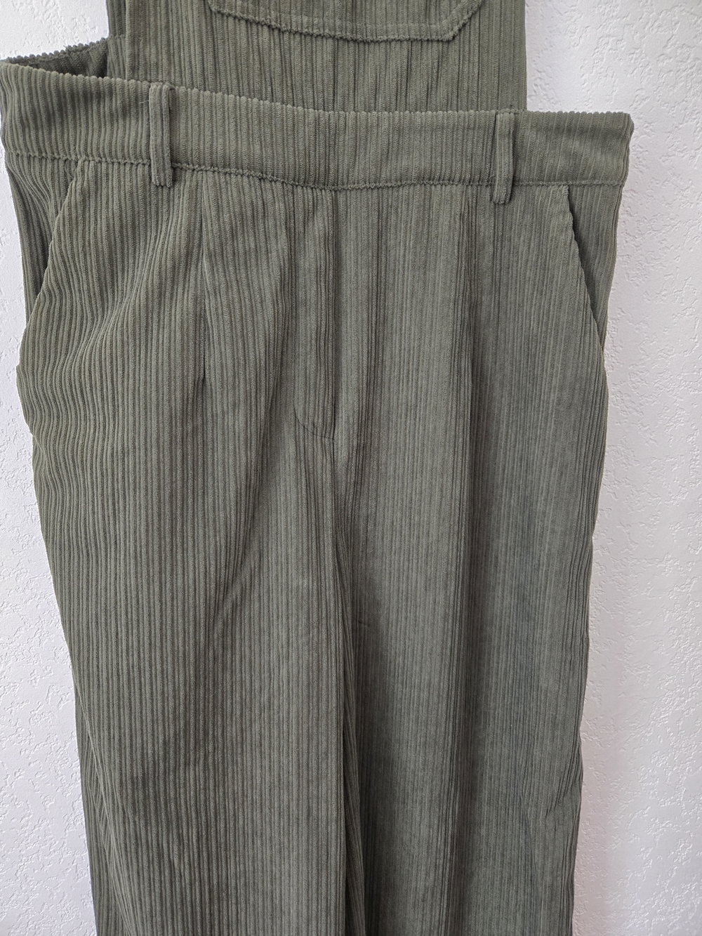 Cider Olive Green Corduroy Overall Jumpsuit - Picture 4 of 7